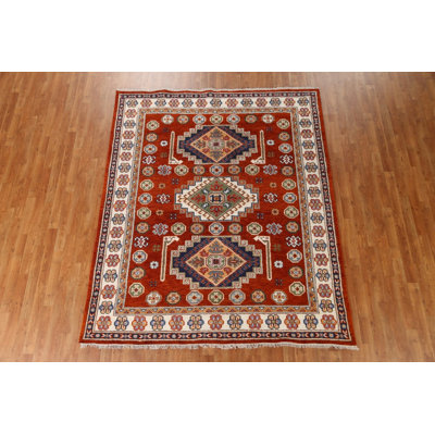 One-of-a-Kind Rectangle 6'8" X 7'10" New Age Wool Area Rug in