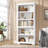 Farmhouse Bookcase with Adjustable Shelves, Floor Standing Open Display Storage Rack, Anti-Slip Design-522821372-522821374