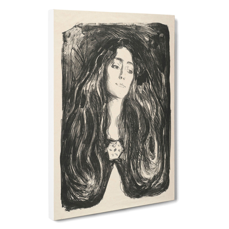Eva Mudocci by Edvard Munch - Wrapped Canvas Painting, 76cm H x 50cm W x 3cm D