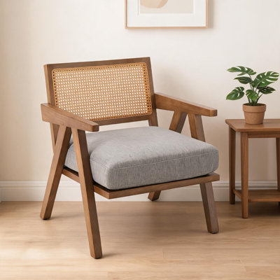 Fauteuil d'appoint à dossier en rotin Comfy