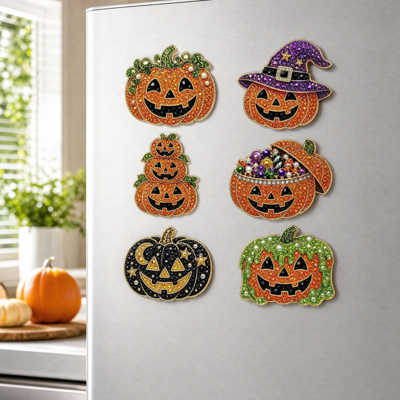Décoration d'Halloween à faire soi-même : aimants pour réfrigérateur (lot de 6), cadeau magnétique.