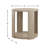 Mong Wood End Table with Cutout Edges and Rounded Crescent Legs