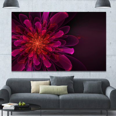 " Large Pink Alien Fractal Flower "