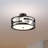 Nuvo Lansing 3-Light Semi-Flush Mount Ceiling Fixture With Fabric Shade & Opal Glass Diffuser