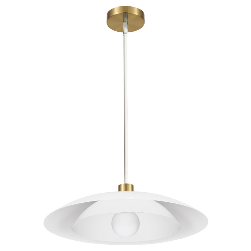 Luminaire suspendu 1 lumière Royston, Blanc mat