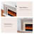 White Solid Wood TV Cabinet Fireplace