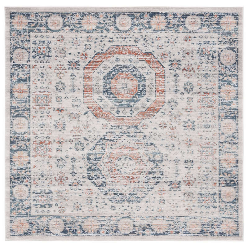 Dunia 800 Performance Oriental Rug, Square 6'7"