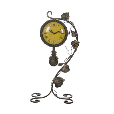 Energicus Roman Numeral Stainless Steel Tabletop Clock
