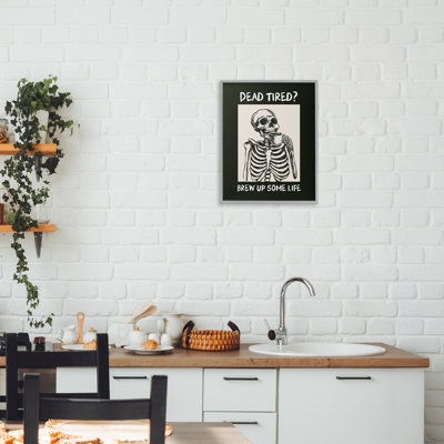 «Brew Up Life», giclée encadrée par JJ Design House LLC