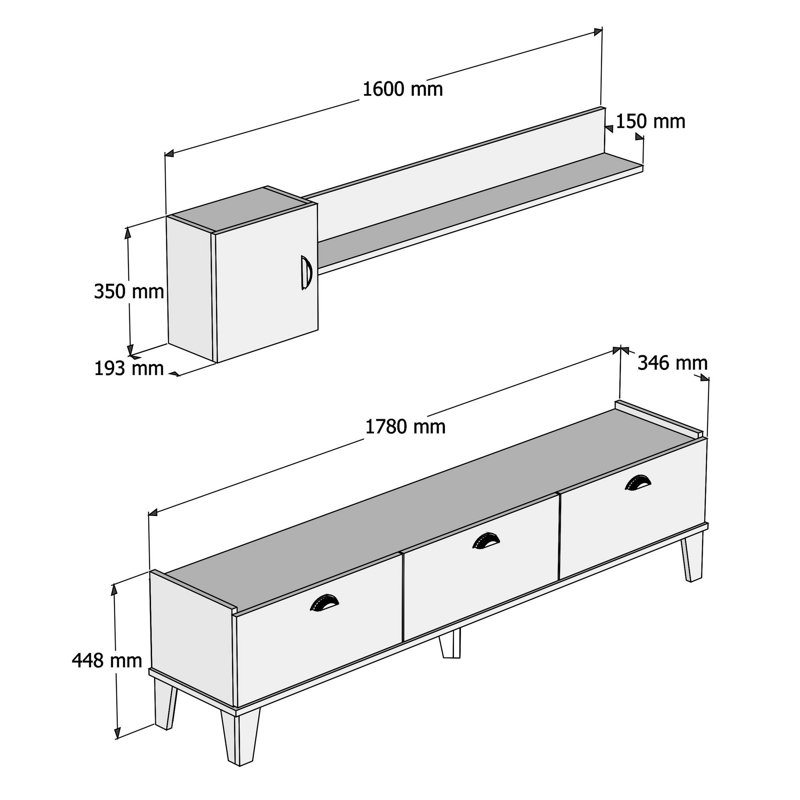 Mejia Unfinished TV Stand for TVs up to 78"