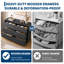 Commode 6 tiroirs pour chambre à coucher, commode moderne, noir
