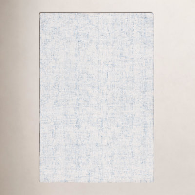 Fredi Light Blue Ivory Hand-Woven Abstract Rug