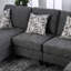 Ensemble de canapé modulaire 5 pièces en chenille gris