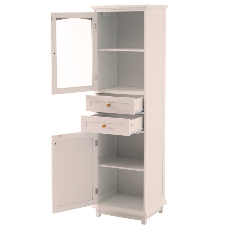 Armoire à linge autoportante Helmtrude, Rose
