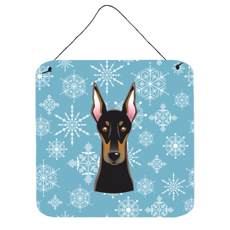 Flocon d’art, impression sur plaque, Doberman
