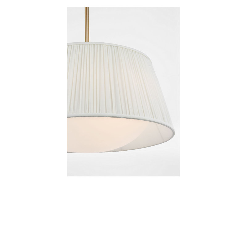 Luminaire suspendu à trois lumières Vilera, Laiton satiné, Non