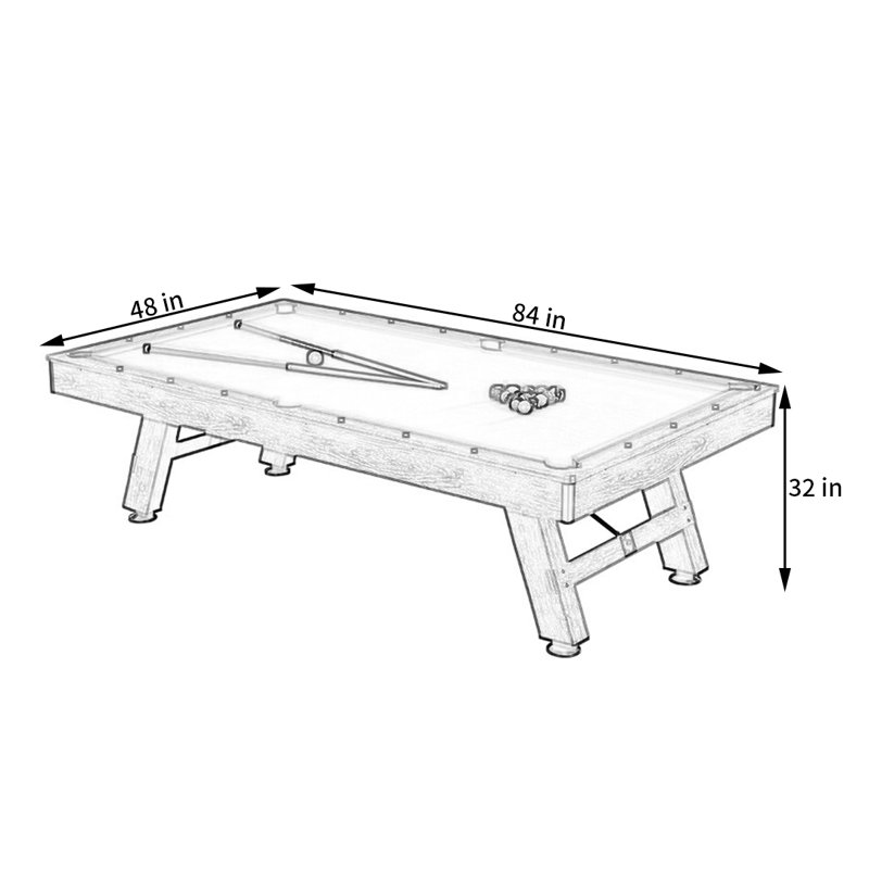 Table de billard IQOWEL, H 32 po x L 84 po x l 48 po