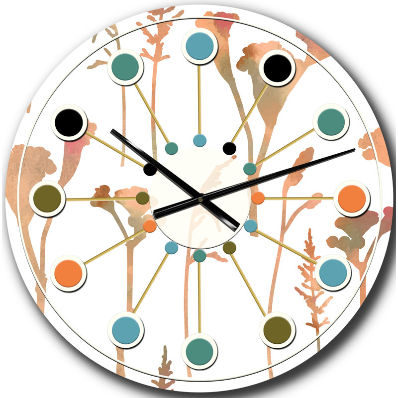 Horloge murale rétro Mid-Century, Grand