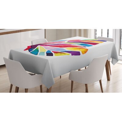 Butterfly Rainbow Colored Wings Lines Artwork Image PrintTablecloth -  East Urban Home, B43154D511224EE79A88F2193E24964A