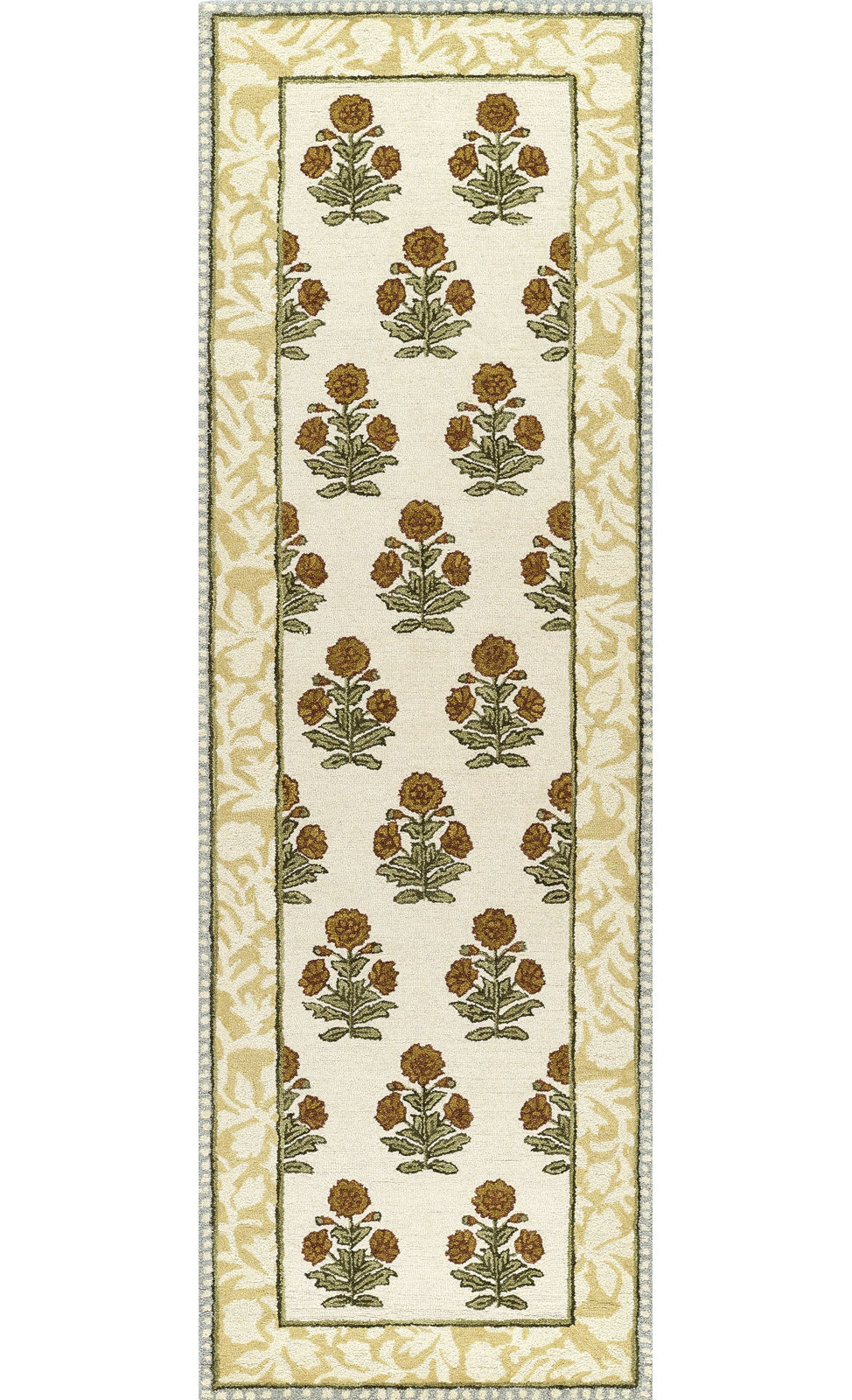 Alice Hand-Tufted Floral Wool Rug, 2'6" X 8' Runner