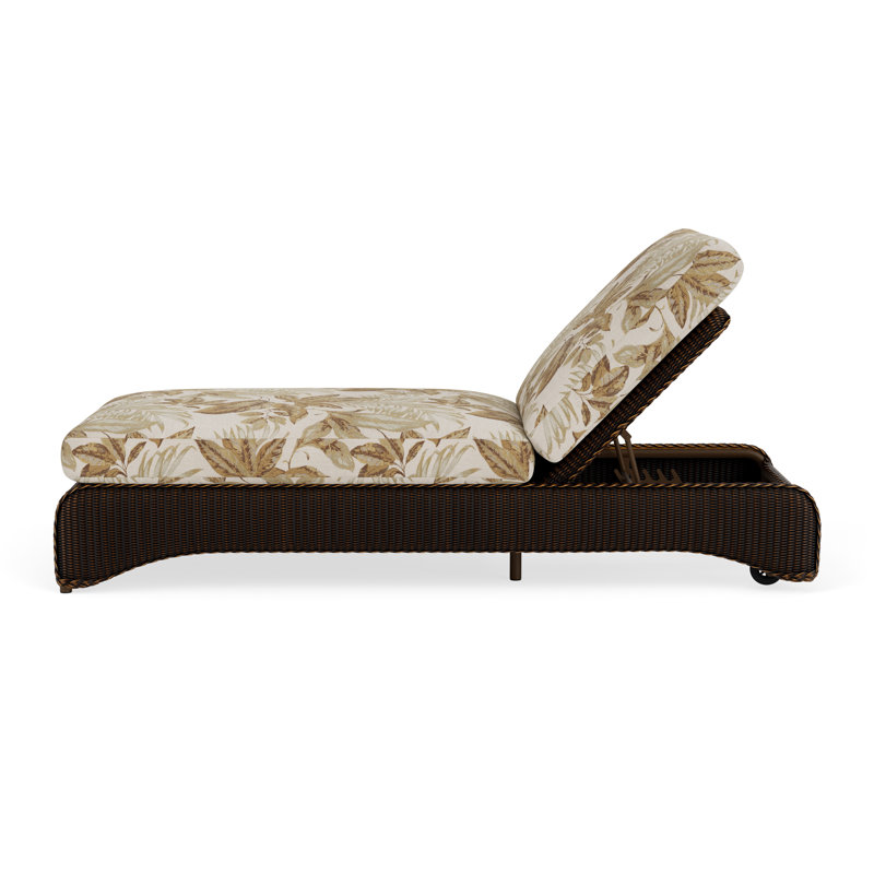 Loom Outdoor Chaise Lounge, Mink, Botanic Willow