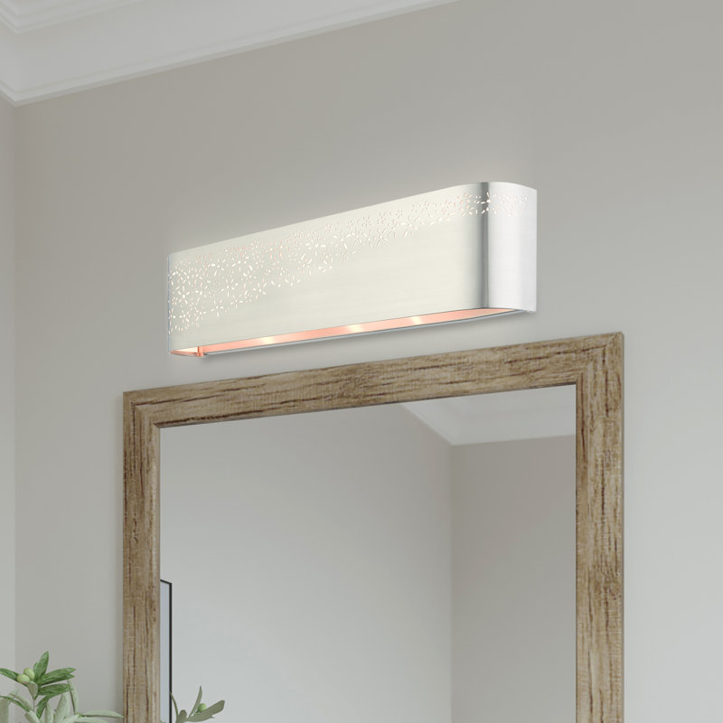 Bevil Steel Flush Mounted Sconce, Brushed Nickel