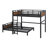 Metal Separable Bunk Beds With Raised Security Fence-157282121