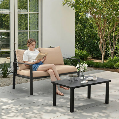 2 Seater Outdoor Sofa with Coffee Table