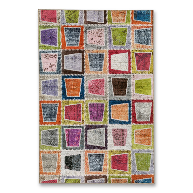 Tapis blanc tissé Mosso, 3 pi 3 po x 6 pi 7 po