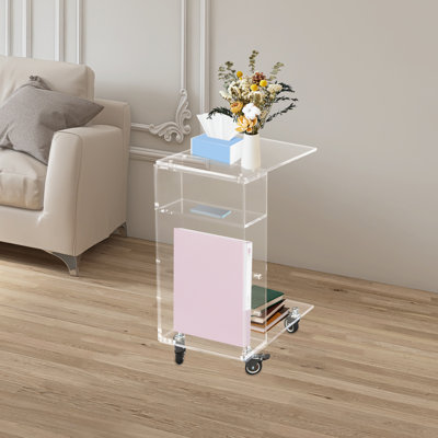 C-Shaped End Table For Small Spaces13.78(W)*11.81(D)*23.62(H)In