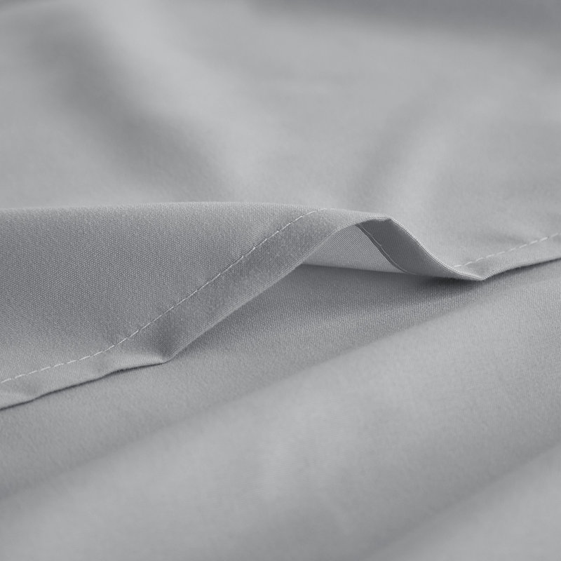 Ensemble d'édredon en microfibre Camden Chambray, Édredon de très grande taille et 6 pièces suppl, Gris