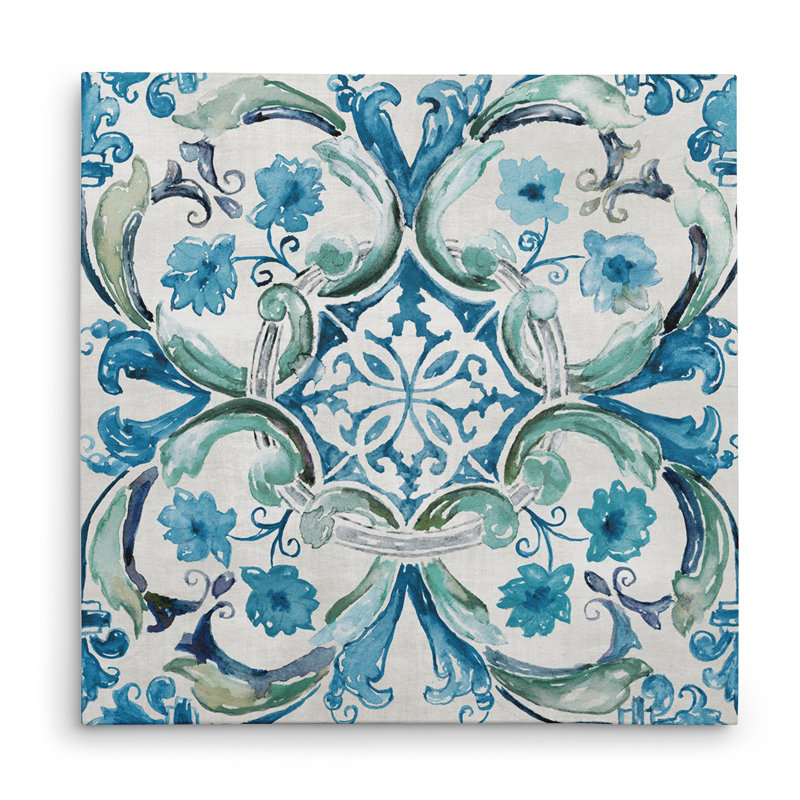 " Caribbean Tile I Acrylic ", 40" H x 40" W x 1.5" D