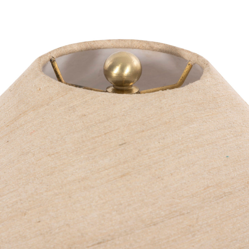 Kiyo Table Lamp-Glossy Black Ceramic, Light Sand