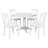 5 Pieces Dining Table and Chairs Set, Kitchen Room Solid Wood Table with 4 Chairs