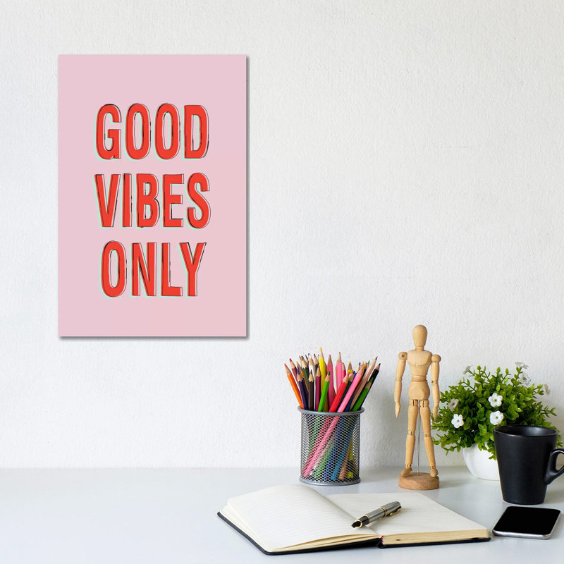 Good Vibes Only by Honeymoon Hotel - Wrapped Canvas Print, 20.32 cm H x 30.48 cm W