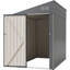 Remise Lean-To 4 x 7 pi en gris olive, rangement en acier robuste pour outils de jardin et vélos, maximisez votre cour et votre patio avec une protection toutes saisons