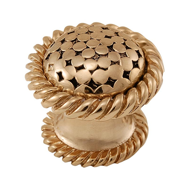 Tiziano Mushroom Knob, Polished Gold, 1.25" H x 1.25" W x 1" D