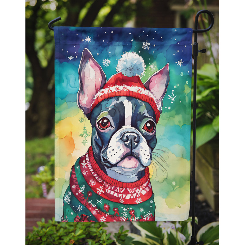 Drapeau de jardin en polyester à 2 faces, H 15,5 po x l 11,25 po