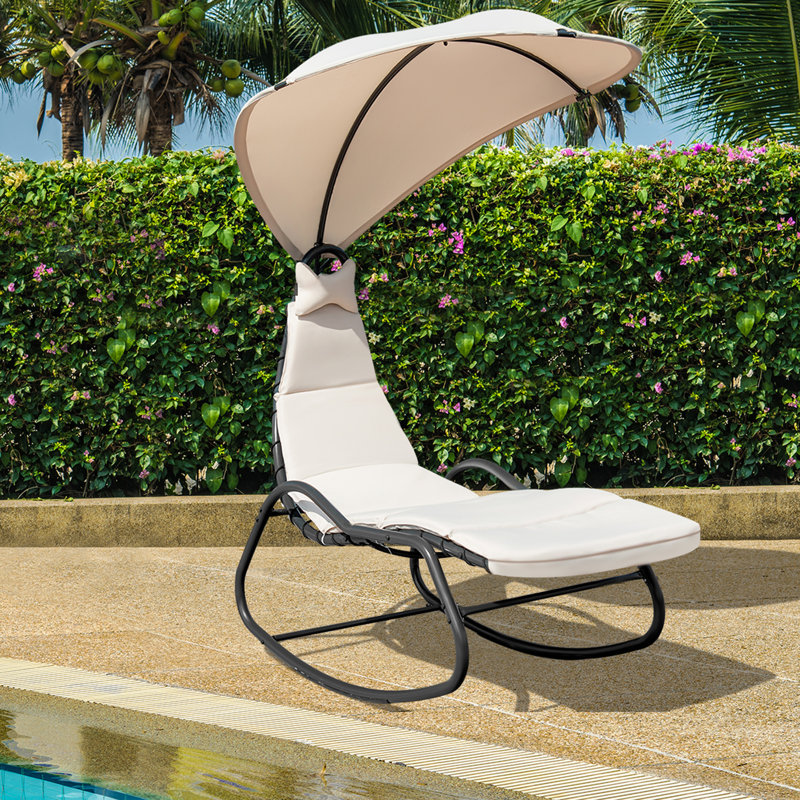 Chaise de patio avec coussins Gwenifer, Beige