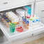 Plastic Stackable Pantry Bin Organizer Bin with Handles for Cabinets or Fridge Set of 4 Clear