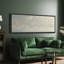 «Greenish Grey Clouds Minimal Modern Relax Calm Extra Large», reproduction d'art sur toile encadrée-107118438-111666033