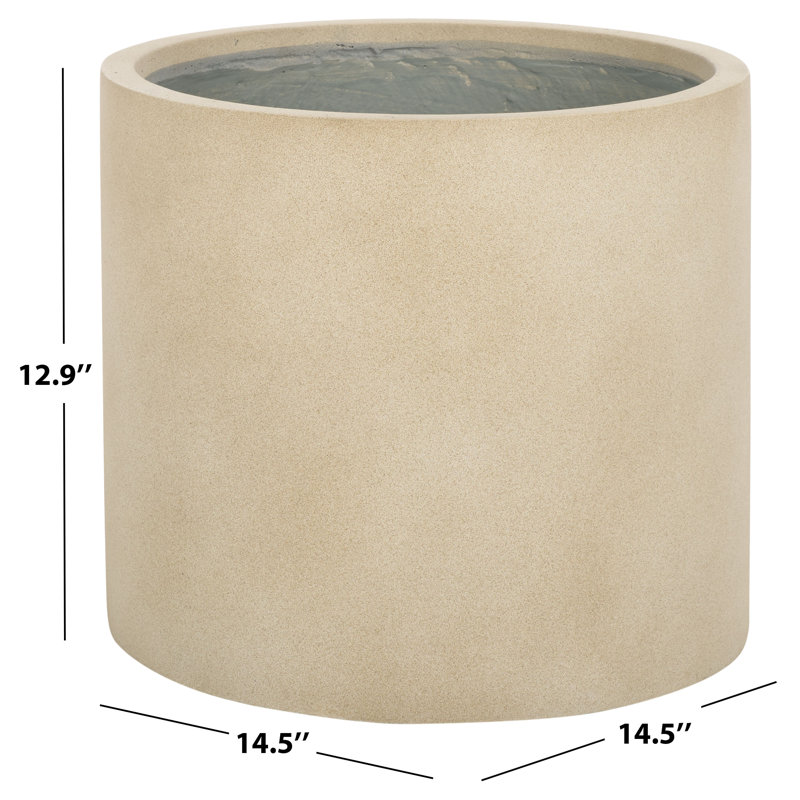 Pot à fleurs Mcguire, Beige, 12.9" H x 14.5" W x 14.5" D
