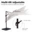 Parasol en porte-à-faux de patio carré 11 x 11 pi avec base lestée-894752998