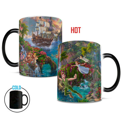 Thomas Kinkade Disney's Peter Pan's Neverland Painting Morphing Mugs Heat-Changing Drinkware - 11oz