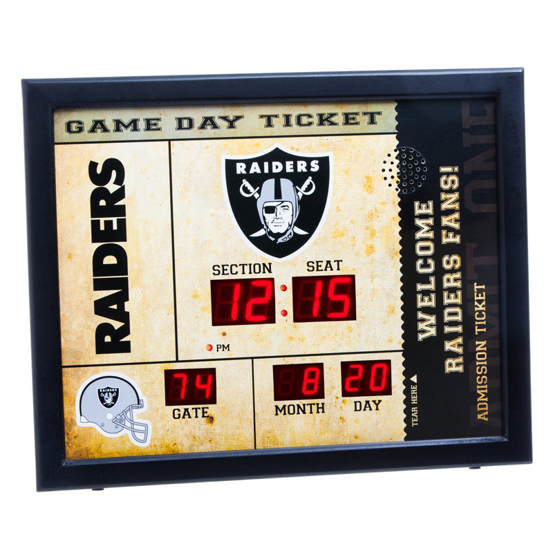 Horloge murale NFL, Raiders d'Oakland