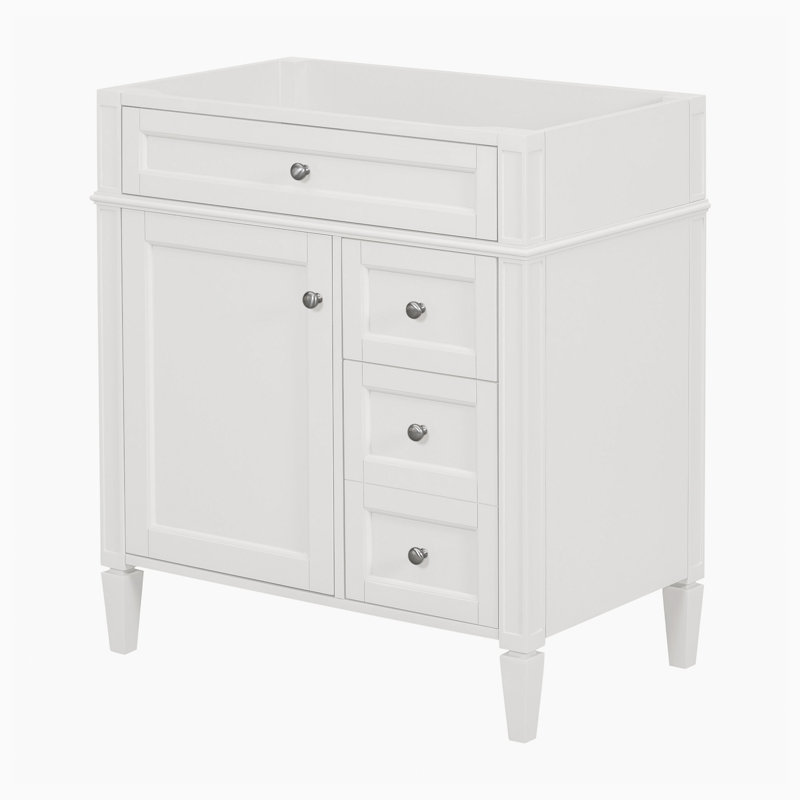 Base de meuble-lavabo simple 29,30 po seulement, Blanc