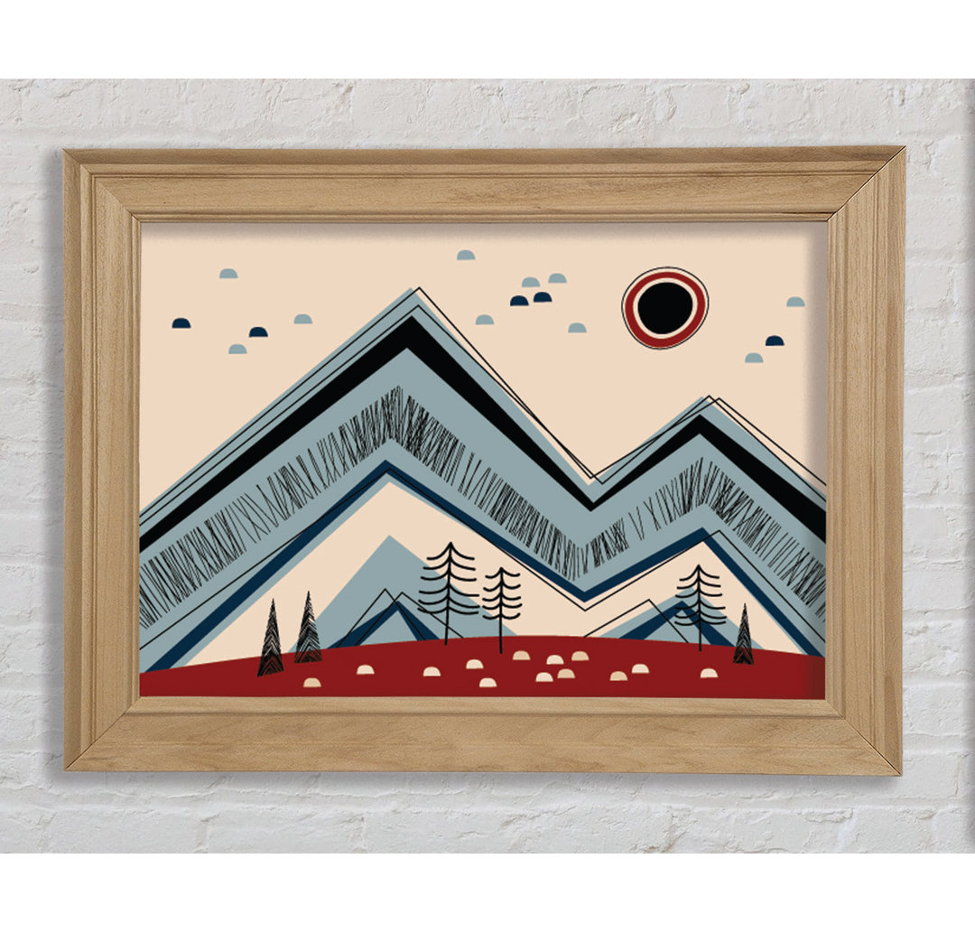 Triangle MountaIn Sun Rise - Einzelner Bilderrahmen Kunstdrucke