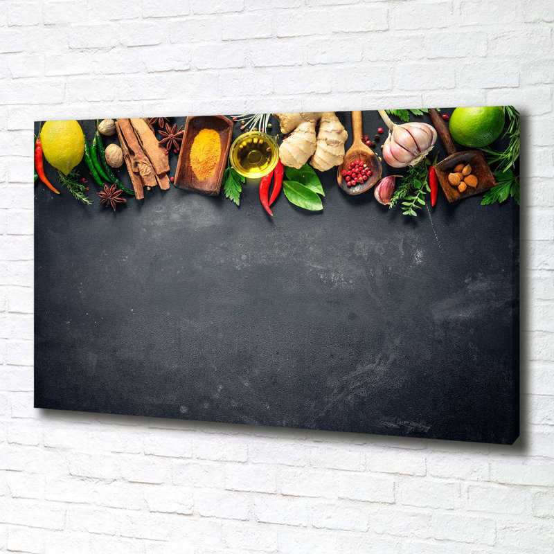 Herbs And Spices - Wrapped Canvas Print