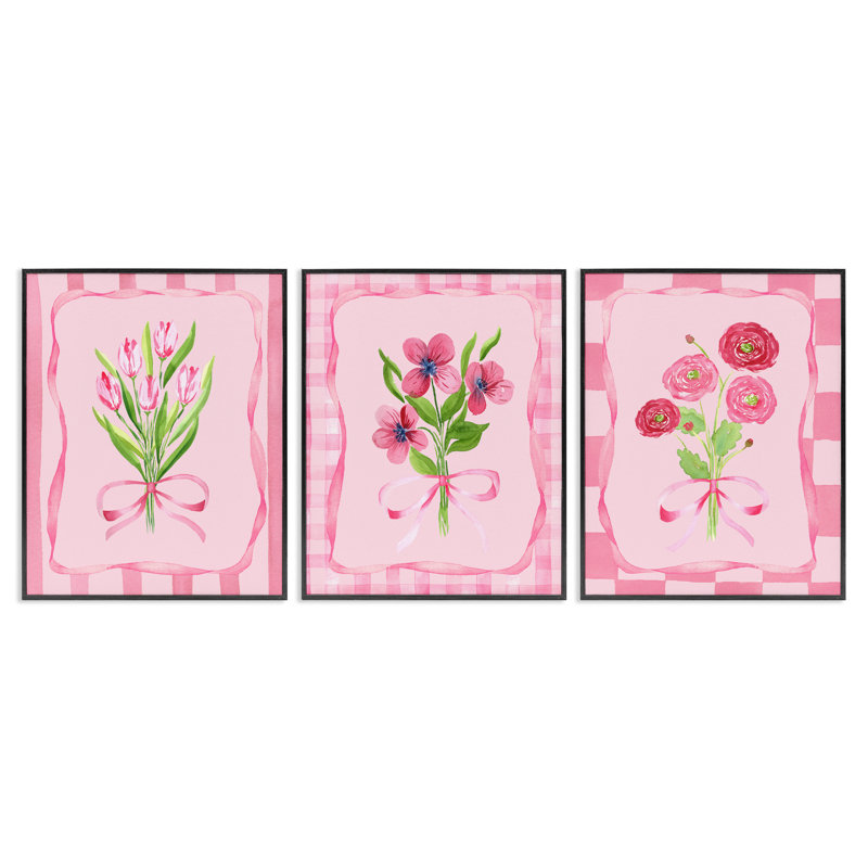 Ensemble de jolies giclées encadrées jolies et douces, par Nina Jacobs, H 30 po x l 24 po, Giclée encadrée noir minuit