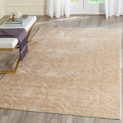 Kyle Hand Loomed Viscose Geometric Rug